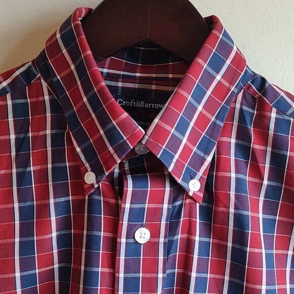 Men's Croft & Barrow Classic Fit Size Small Long Sleeve Collared Button Down Top - Picture 4 of 13